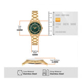 Buy Shop Michael Kors Lauryn Analog Green Dial Gold Steel Strap Watch for Women - MK4737 USA Online
