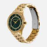 Buy Shop Michael Kors Lauryn Analog Green Dial Gold Steel Strap Watch for Women - MK4737 USA Online
