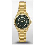 Buy Shop Michael Kors Lauryn Analog Green Dial Gold Steel Strap Watch for Women - MK4737 USA Online