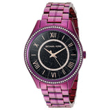Buy Shop Michael Kors Lauryn Black Dial Purple Steel Strap Watch for Women - MK3724 USA Online