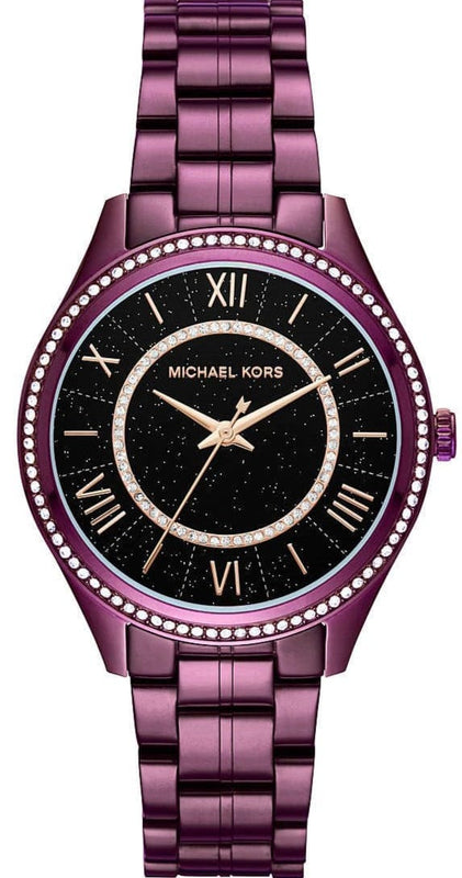 Buy Shop Michael Kors Lauryn Black Dial Purple Steel Strap Watch for Women - MK3724 USA Online