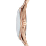 Buy Shop Michael Kors Lauryn Blue Dial Rose Gold Steel Strap Watch for Women - MK3723 USA Online