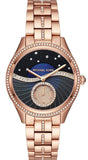 Buy Shop Michael Kors Lauryn Blue Dial Rose Gold Steel Strap Watch for Women - MK3723 USA Online
