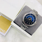 Buy Shop Michael Kors Lauryn Blue Dial Silver Steel Strap Watch for Women - MK3720 USA Online