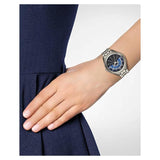 Buy Shop Michael Kors Lauryn Blue Dial Silver Steel Strap Watch for Women - MK3720 USA Online