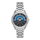 Buy Shop Michael Kors Lauryn Blue Dial Silver Steel Strap Watch for Women - MK3720 USA Online