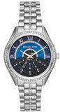 Buy Shop Michael Kors Lauryn Blue Dial Silver Steel Strap Watch for Women - MK3720 USA Online
