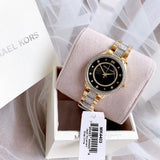 Buy Shop Michael Kors Lauryn Crystal Pave Black Dial Two Tone Steel Strap Watch For Women - MK4403 USA Online