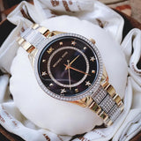 Buy Shop Michael Kors Lauryn Crystal Pave Black Dial Two Tone Steel Strap Watch For Women - MK4403 USA Online