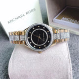Buy Shop Michael Kors Lauryn Crystal Pave Black Dial Two Tone Steel Strap Watch For Women - MK4403 USA Online