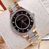Buy Shop Michael Kors Lauryn Crystal Pave Black Dial Two Tone Steel Strap Watch For Women - MK4403 USA Online