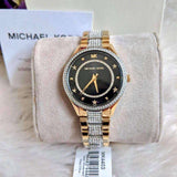 Buy Shop Michael Kors Lauryn Crystal Pave Black Dial Two Tone Steel Strap Watch For Women - MK4403 USA Online