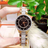 Buy Shop Michael Kors Lauryn Crystal Pave Black Dial Two Tone Steel Strap Watch For Women - MK4403 USA Online
