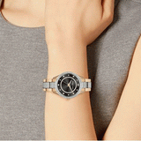 Buy Shop Michael Kors Lauryn Crystal Pave Black Dial Two Tone Steel Strap Watch For Women - MK4403 USA Online