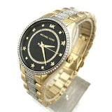 Buy Shop Michael Kors Lauryn Crystal Pave Black Dial Two Tone Steel Strap Watch For Women - MK4403 USA Online