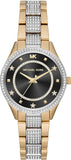 Buy Shop Michael Kors Lauryn Crystal Pave Black Dial Two Tone Steel Strap Watch For Women - MK4403 USA Online
