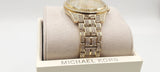 Buy Shop Michael Kors Lauryn Crystals Gold Dial Gold Steel Strap Watch For Women - MK3930 USA Online