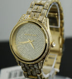Buy Shop Michael Kors Lauryn Crystals Gold Dial Gold Steel Strap Watch For Women - MK3930 USA Online