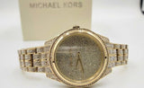 Buy Shop Michael Kors Lauryn Crystals Gold Dial Gold Steel Strap Watch For Women - MK3930 USA Online