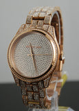 Buy Shop Michael Kors Lauryn Crystals Rose Gold Dial Rose Gold Steel Strap Watch For Women - MK3931 USA Online