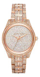 Buy Shop Michael Kors Lauryn Crystals Rose Gold Dial Rose Gold Steel Strap Watch For Women - MK3931 USA Online