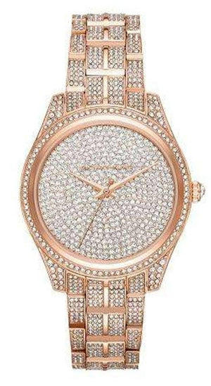 Buy Shop Michael Kors Lauryn Crystals Rose Gold Dial Rose Gold Steel Strap Watch For Women - MK3931 USA Online