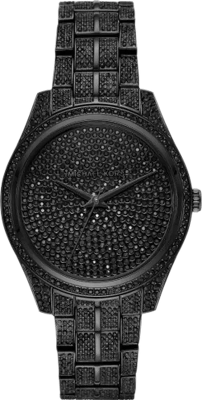 Buy Shop Michael Kors Lauryn Analog Crystals Black Dial Black Steel Strap Watch For Women - MK3980 USA Online