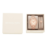 Buy Shop Michael Kors Lauryn Mother of Pearl Dial Rose Gold Dial Rose Gold Steel Strap Watch For Women - MK4491 USA Online