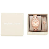 Buy Shop Michael Kors Lauryn Mother of Pearl Dial Rose Gold Dial Rose Gold Steel Strap Watch For Women - MK4491 USA Online
