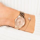 Buy Shop Michael Kors Lauryn Mother of Pearl Dial Rose Gold Dial Rose Gold Steel Strap Watch For Women - MK4491 USA Online