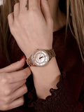 Buy Shop Michael Kors Lauryn Mother of Pearl Dial Rose Gold Dial Rose Gold Steel Strap Watch For Women - MK4491 USA Online