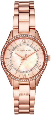 Buy Shop Michael Kors Lauryn Mother of Pearl Dial Rose Gold Dial Rose Gold Steel Strap Watch For Women - MK4491 USA Online