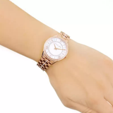 Buy Shop Michael Kors Lauryn Mother of Pearl Dial Rose Gold Steel Strap Watch for Women - MK3716 USA Online