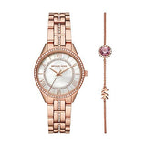 Buy Shop Michael Kors Lauryn Mother of Pearl Dial Rose Gold Steel Strap Watch for Women - MK3716 USA Online