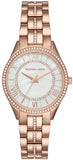Buy Shop Michael Kors Lauryn Mother of Pearl Dial Rose Gold Steel Strap Watch for Women - MK3716 USA Online