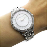 Buy Shop Michael Kors Lauryn Mother of Pearl Dial Silver Steel Strap Watch for Women - MK3900 USA Online