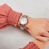 Buy Shop Michael Kors Lauryn Mother of Pearl Dial Silver Steel Strap Watch for Women - MK3900 USA Online