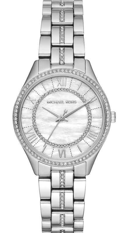 Buy Shop Michael Kors Lauryn Mother of Pearl Dial Silver Steel Strap Watch for Women - MK3900 USA Online