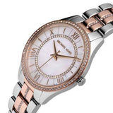 Buy Shop Michael Kors Lauryn Mother of Pearl Dial Two Tone Steel Strap Watch For Women - MK3979 USA Online