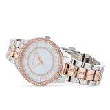 Buy Shop Michael Kors Lauryn Mother of Pearl Dial Two Tone Steel Strap Watch For Women - MK3979 USA Online