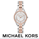 Buy Shop Michael Kors Lauryn Mother of Pearl Dial Two Tone Steel Strap Watch For Women - MK3979 USA Online