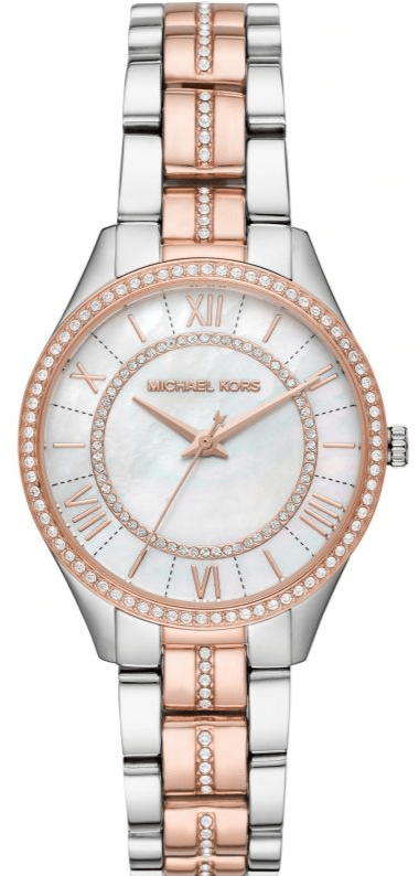 Buy Shop Michael Kors Lauryn Mother of Pearl Dial Two Tone Steel Strap Watch For Women - MK3979 USA Online