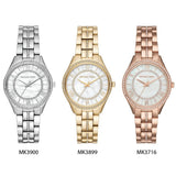 Buy Shop Michael Kors Lauryn Mother of Pearl White Dial Gold Steel Strap Watch for Women - MK3899 USA Online