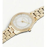 Buy Shop Michael Kors Lauryn Mother of Pearl White Dial Gold Steel Strap Watch for Women - MK3899 USA Online
