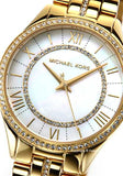 Buy Shop Michael Kors Lauryn Mother of Pearl White Dial Gold Steel Strap Watch for Women - MK3899 USA Online