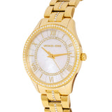 Buy Shop Michael Kors Lauryn Mother of Pearl White Dial Gold Steel Strap Watch for Women - MK3899 USA Online