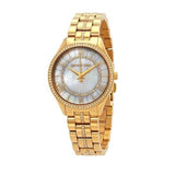 Buy Shop Michael Kors Lauryn Mother of Pearl White Dial Gold Steel Strap Watch for Women - MK3899 USA Online