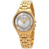 Buy Shop Michael Kors Lauryn Mother of Pearl White Dial Gold Steel Strap Watch for Women - MK3899 USA Online