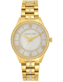 Buy Shop Michael Kors Lauryn Mother of Pearl White Dial Gold Steel Strap Watch for Women - MK3899 USA Online