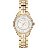 Buy Shop Michael Kors Lauryn Mother of Pearl White Dial Gold Steel Strap Watch for Women - MK3899 USA Online
